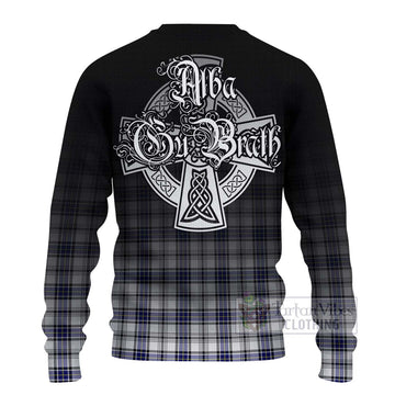 Tartan Vibes Clothing Hannay Tartan Knitted Sweater Featuring Alba Gu Brath Family Crest Celtic Inspired