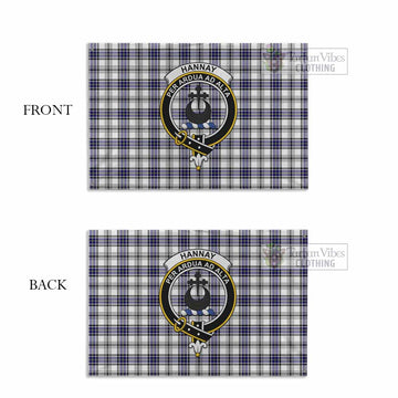 Hannay Tartan House Flag with Family Crest