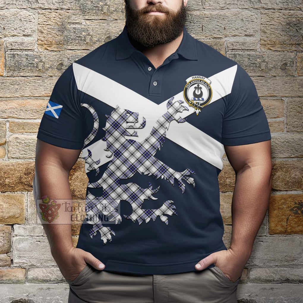 Tartan Vibes Clothing Hannay Tartan Lion Rampant Polo Shirt – Proudly Display Your Heritage with Alba Gu Brath and Clan Name