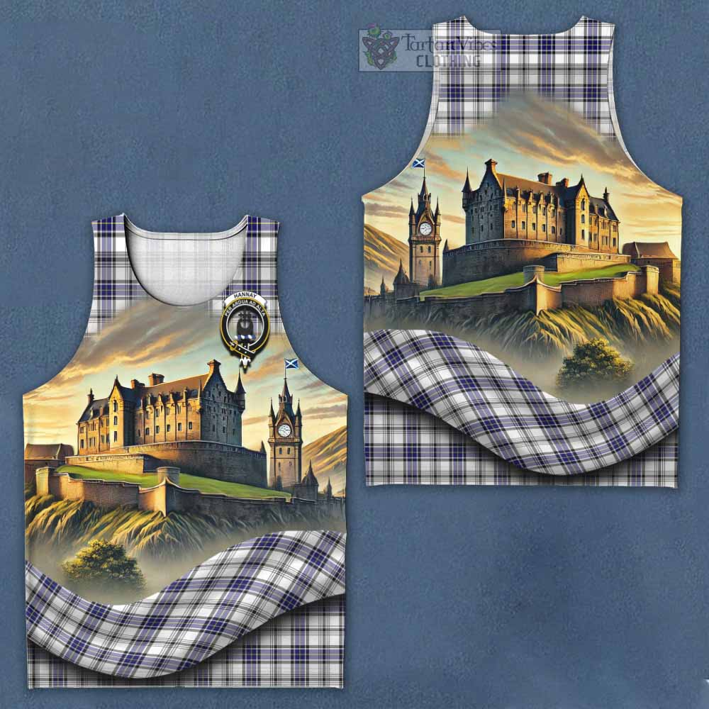 Tartan Vibes Clothing Hannay Tartan Family Crest Men's Tank Top with Scottish Ancient Castle Style