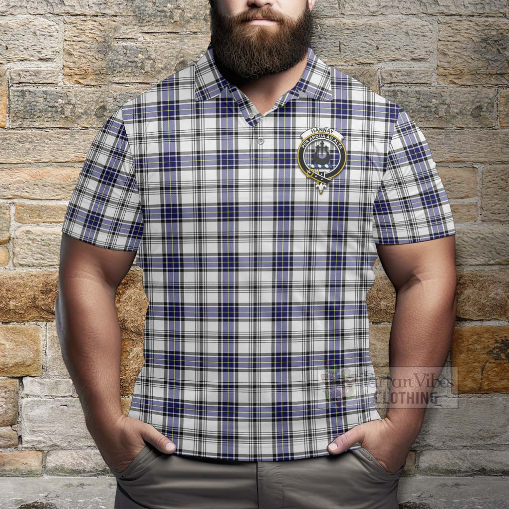 Tartan Vibes Clothing Hannay Tartan Polo Shirt with Family Crest Celtic Skull Style