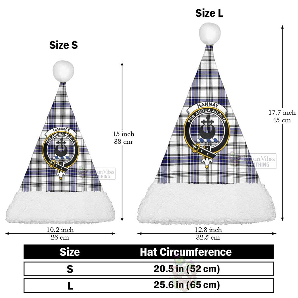 Tartan Vibes Clothing Hannay Tartan Christmas Santa Hats with Family Crest