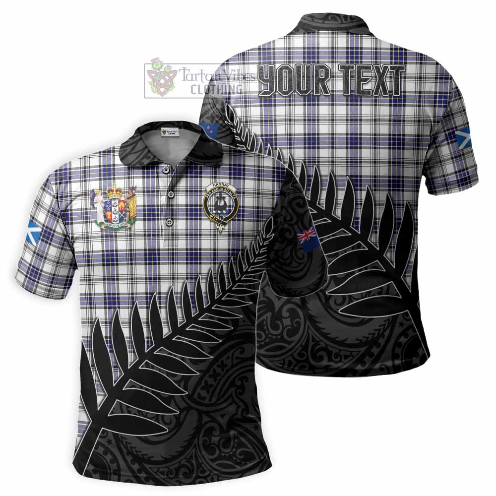 Hannay Crest Tartan Polo Shirt with New Zealand Silver Fern Half Style