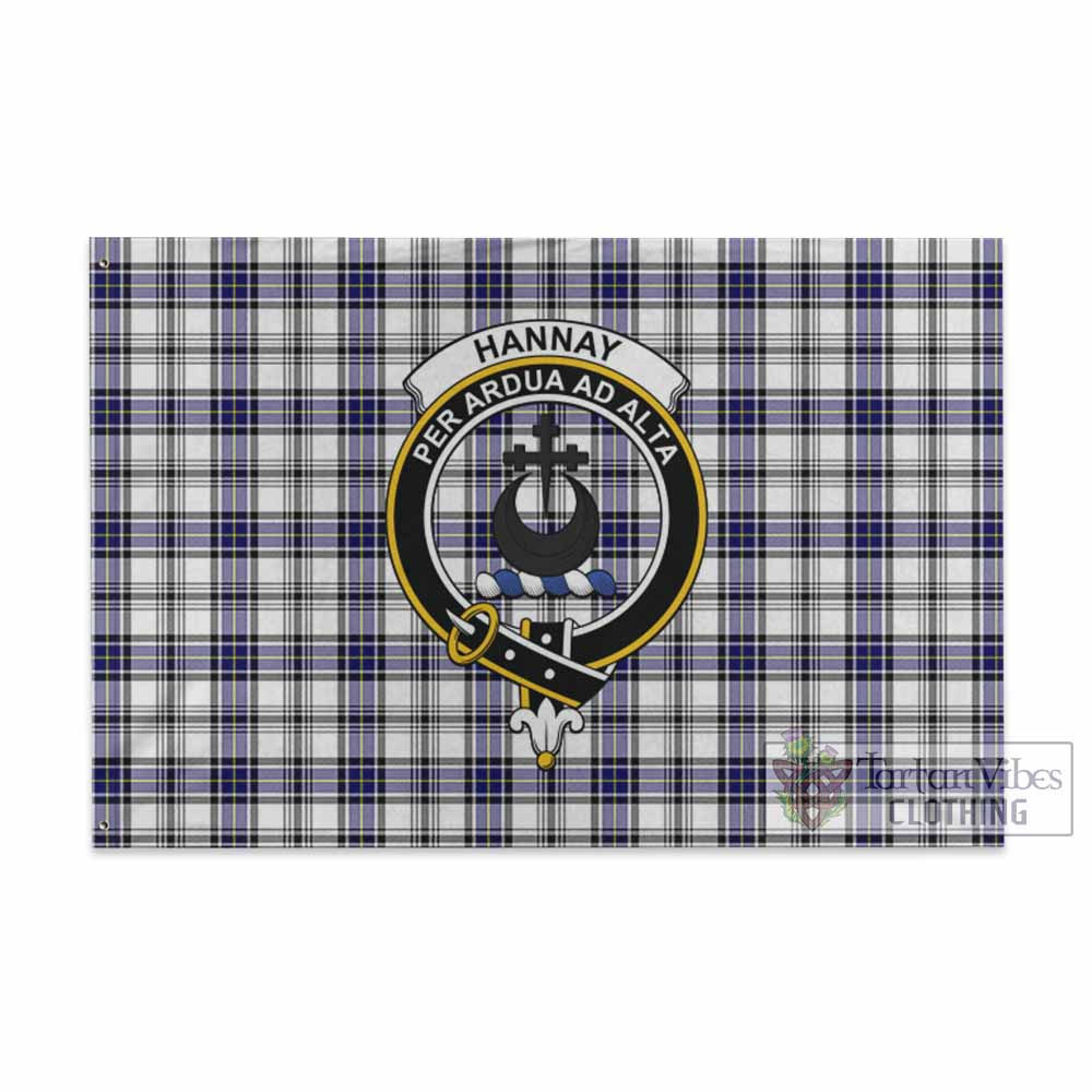 Tartan Vibes Clothing Hannay Tartan House Flag with Family Crest