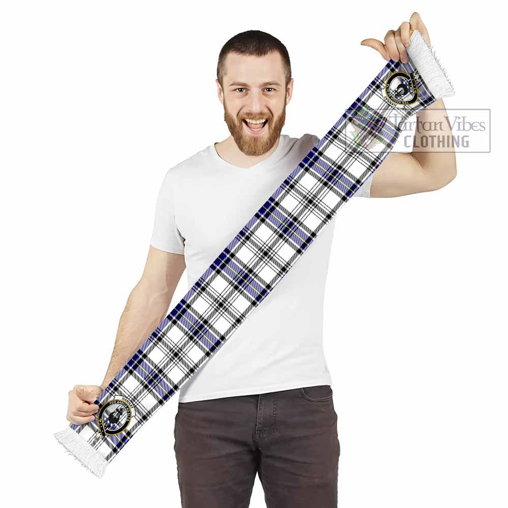 Tartan Vibes Clothing Hannay Tartan Ruffneck Scarf with Family Crest