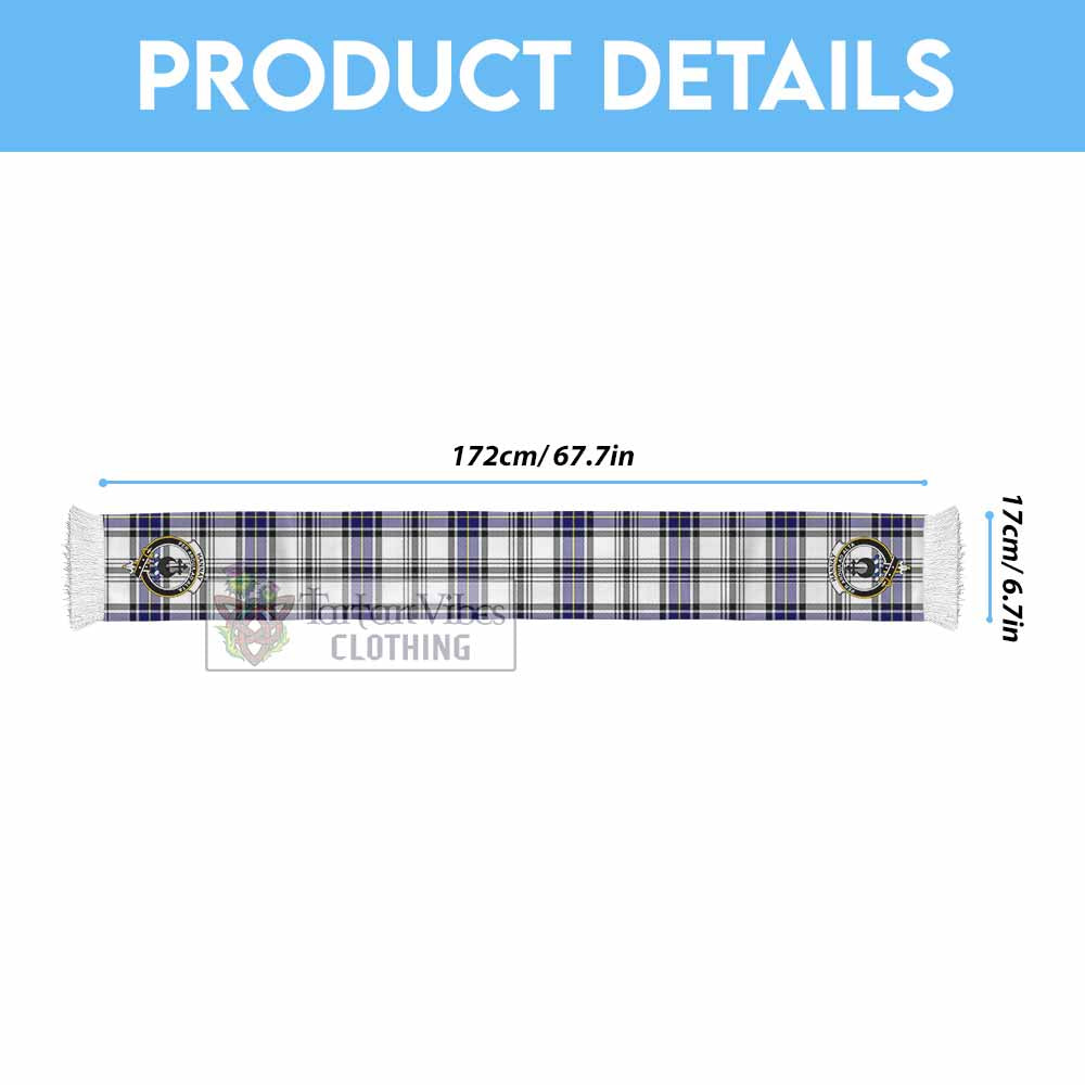 Tartan Vibes Clothing Hannay Tartan Ruffneck Scarf with Family Crest