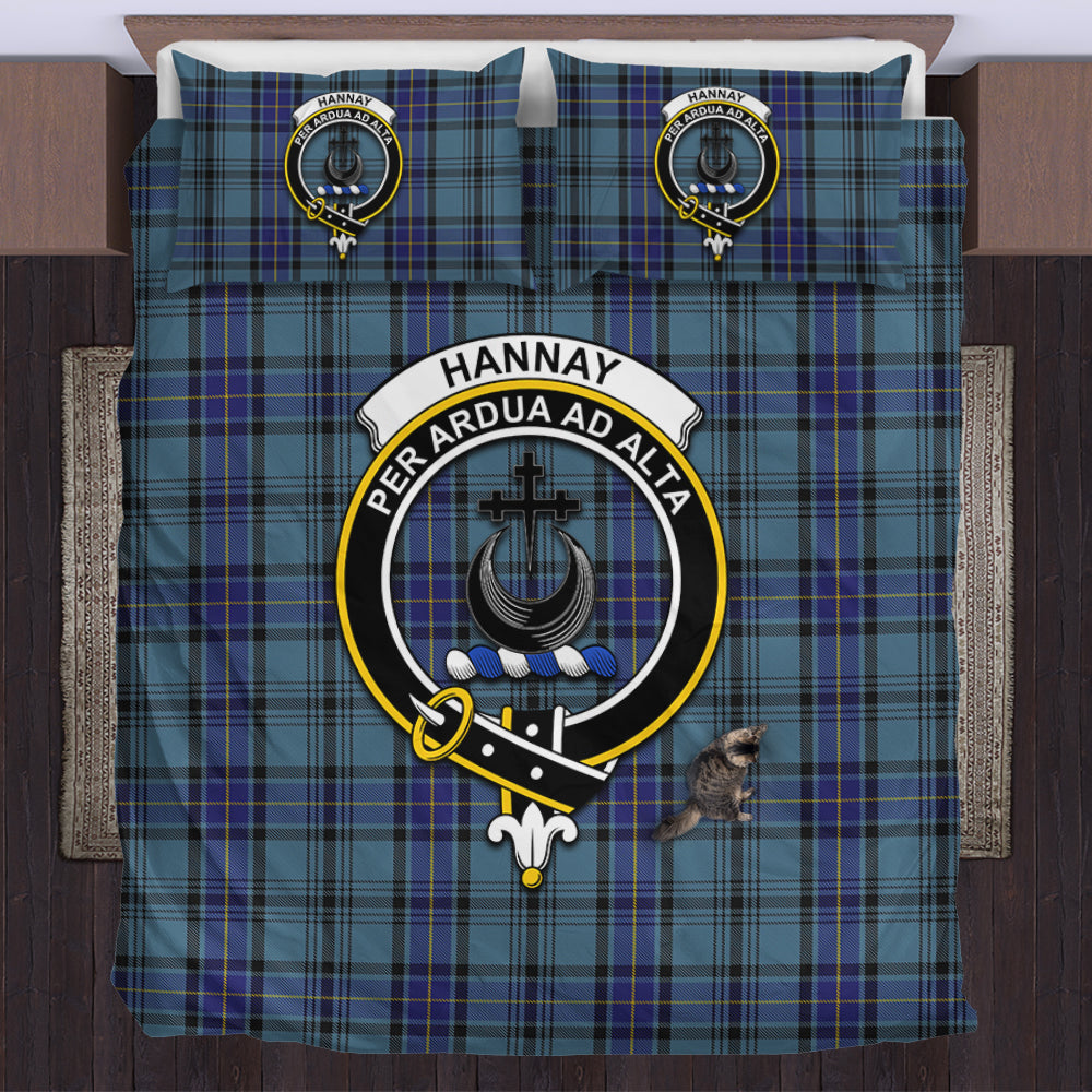 hannay-blue-tartan-bedding-set-with-family-crest