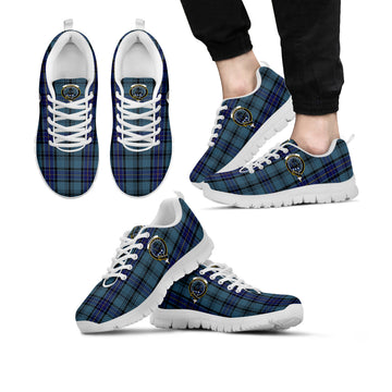 Hannay Blue Tartan Sneakers with Family Crest