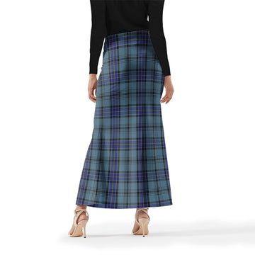 Hannay Blue Tartan Womens Full Length Skirt