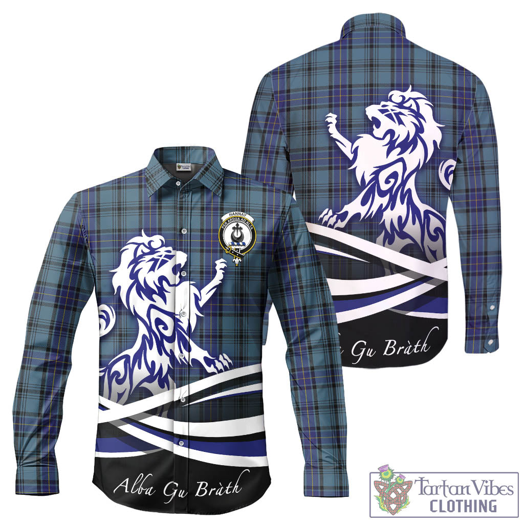 hannay-blue-tartan-long-sleeve-button-up-shirt-with-alba-gu-brath-regal-lion-emblem
