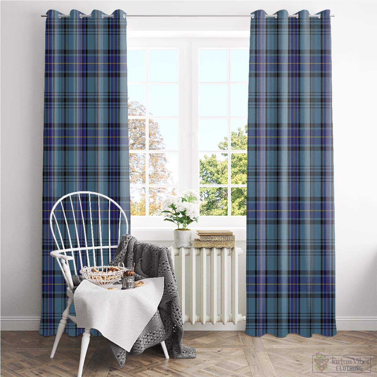 Hannay Blue Tartan Window Curtain