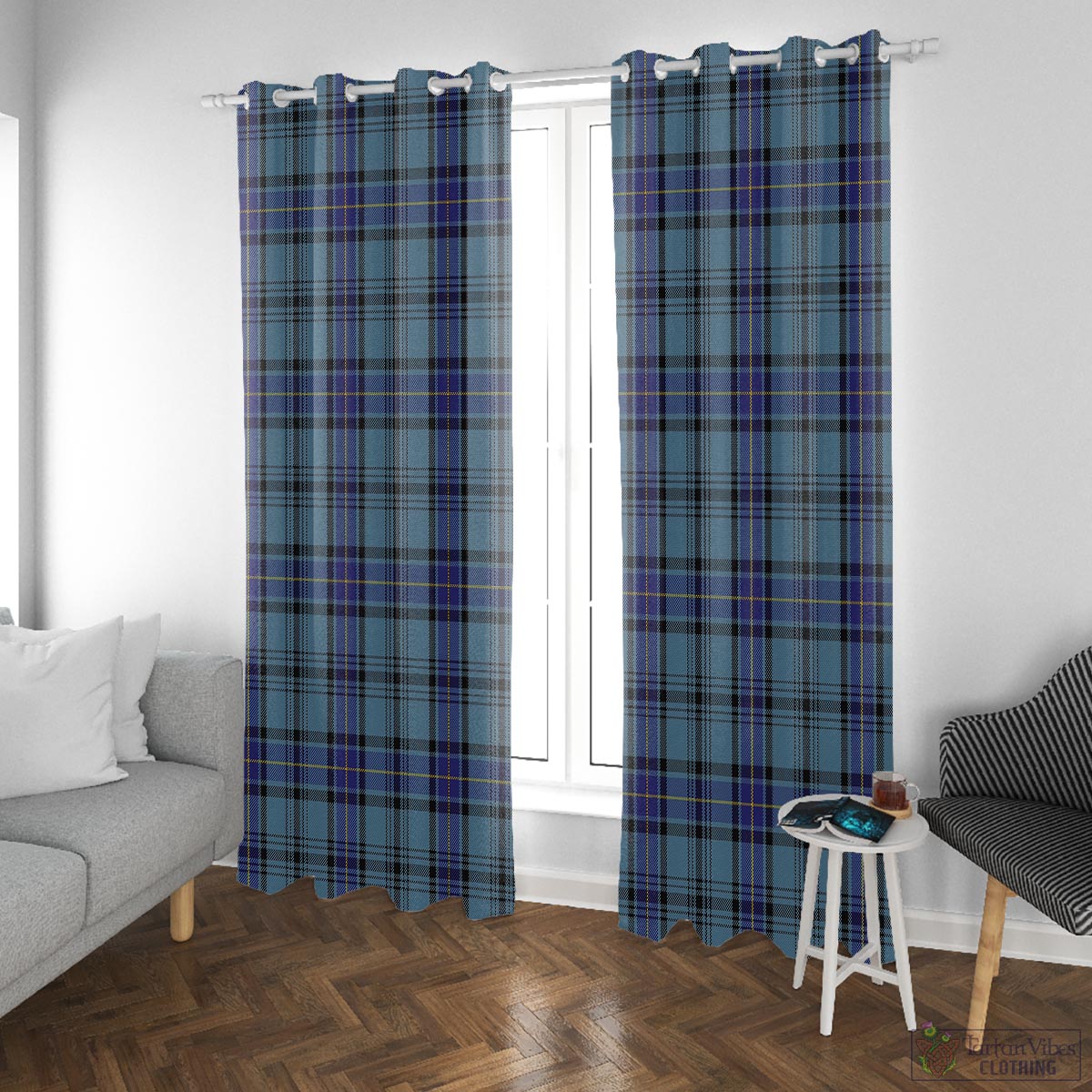 Hannay Blue Tartan Window Curtain