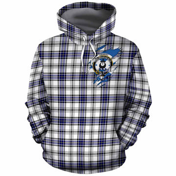 Hannay Clan Crest In Me Tartan Cotton Hoodie Scotland Flag Style