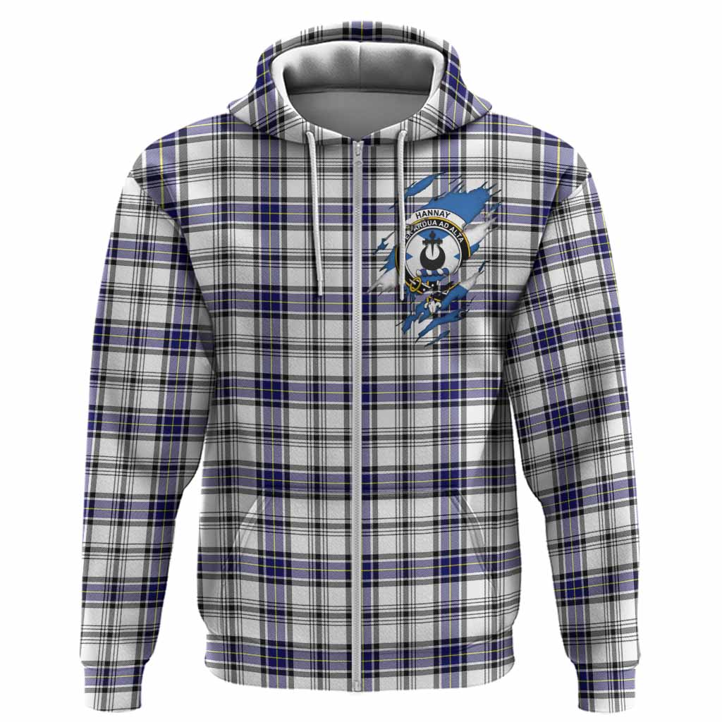 Hannay Clan Crest In Me Tartan Hoodie Scotland Flag Style