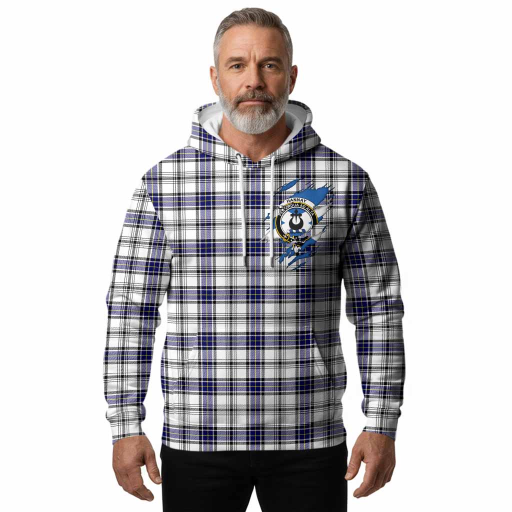 Hannay Clan Crest In Me Tartan Hoodie Scotland Flag Style