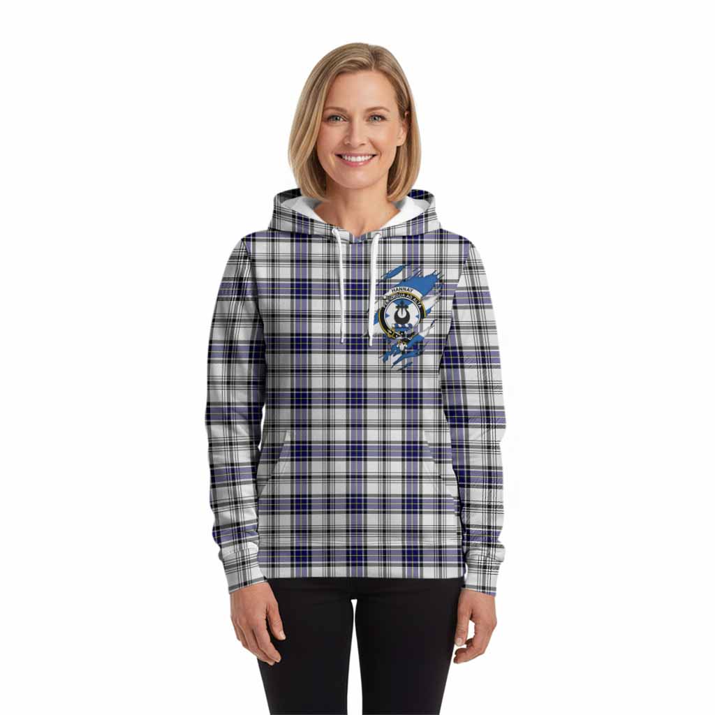 Hannay Clan Crest In Me Tartan Hoodie Scotland Flag Style