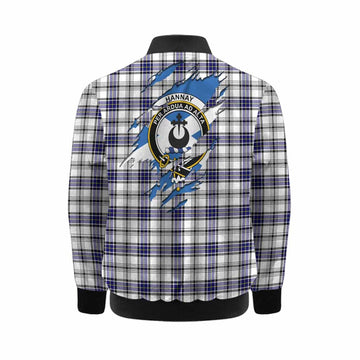 Hannay Clan Crest In Me Tartan Kid Bomber Jacket Scotland Flag Style
