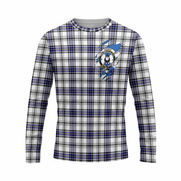 Hannay Clan Crest In Me Tartan Long Sleeve T-Shirt Scotland Flag Style