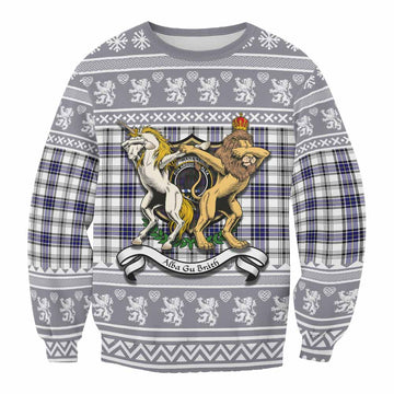 Hannay Clan Tartan Crest Christmas Sweatshirt Coat of Arms Funny Style