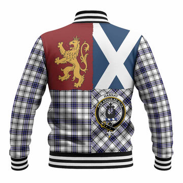 Hannay Crest Tartan Baseball Jacket with Lion Rampant Saltire Style