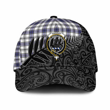 Hannay Crest Tartan Classic Cap with New Zealand Silver Fern Half Style