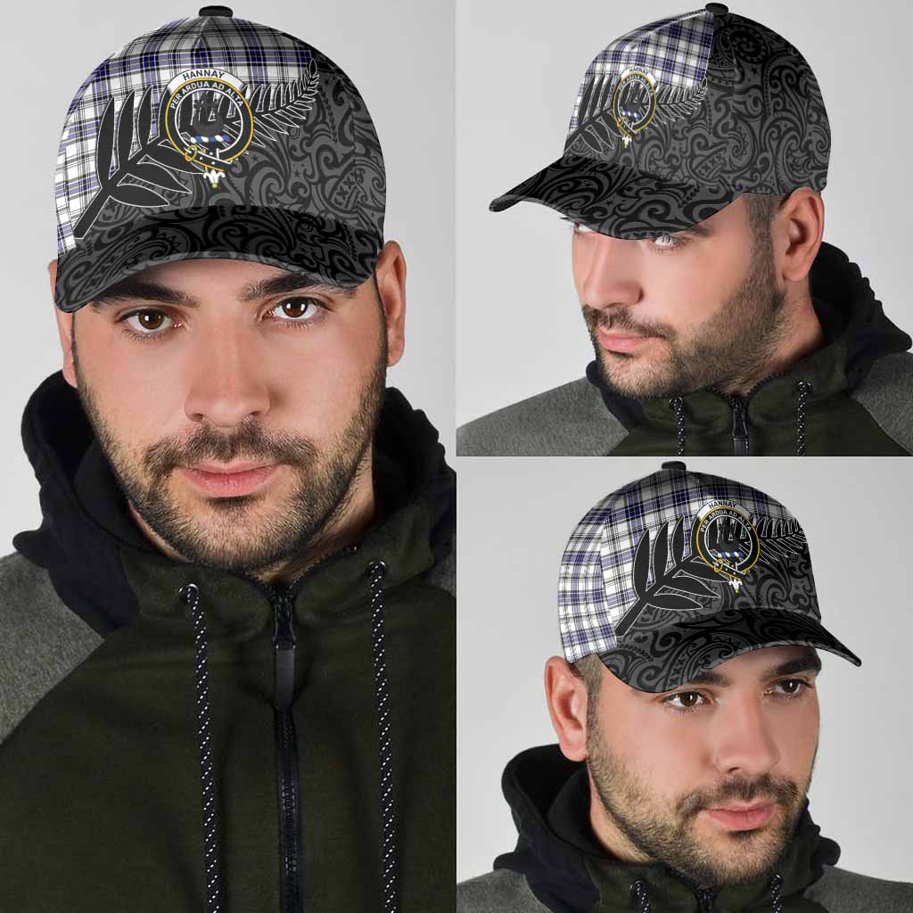 Hannay Crest Tartan Classic Cap with New Zealand Silver Fern Half Style