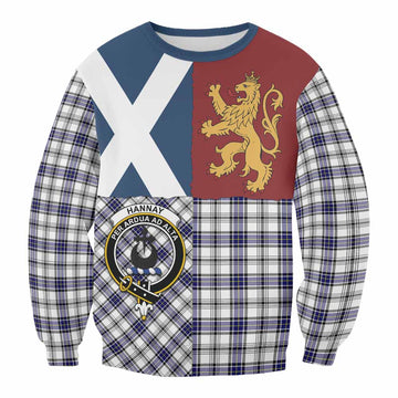 Hannay Crest Tartan Sweatshirt with Lion Rampant Saltire Style