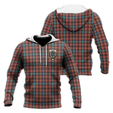 Hannay Dress Tartan Knitted Hoodie with Family Crest