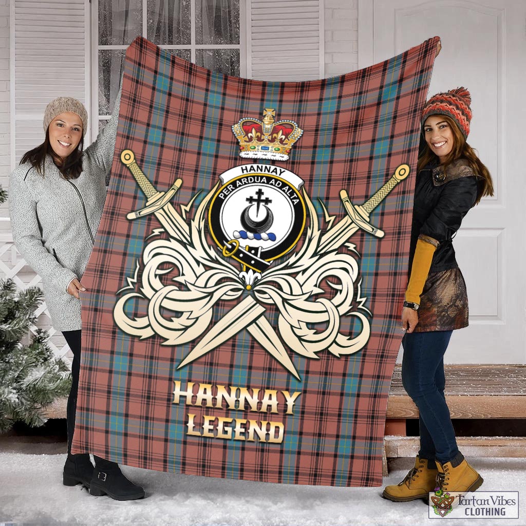 Tartan Vibes Clothing Hannay Dress Tartan Blanket with Clan Crest and the Golden Sword of Courageous Legacy