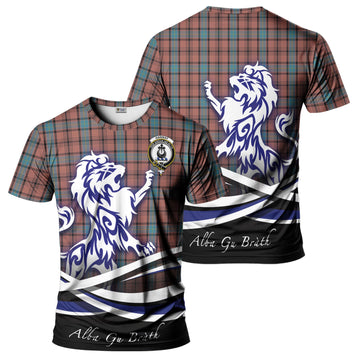 Hannay Dress Tartan T-Shirt with Alba Gu Brath Regal Lion Emblem