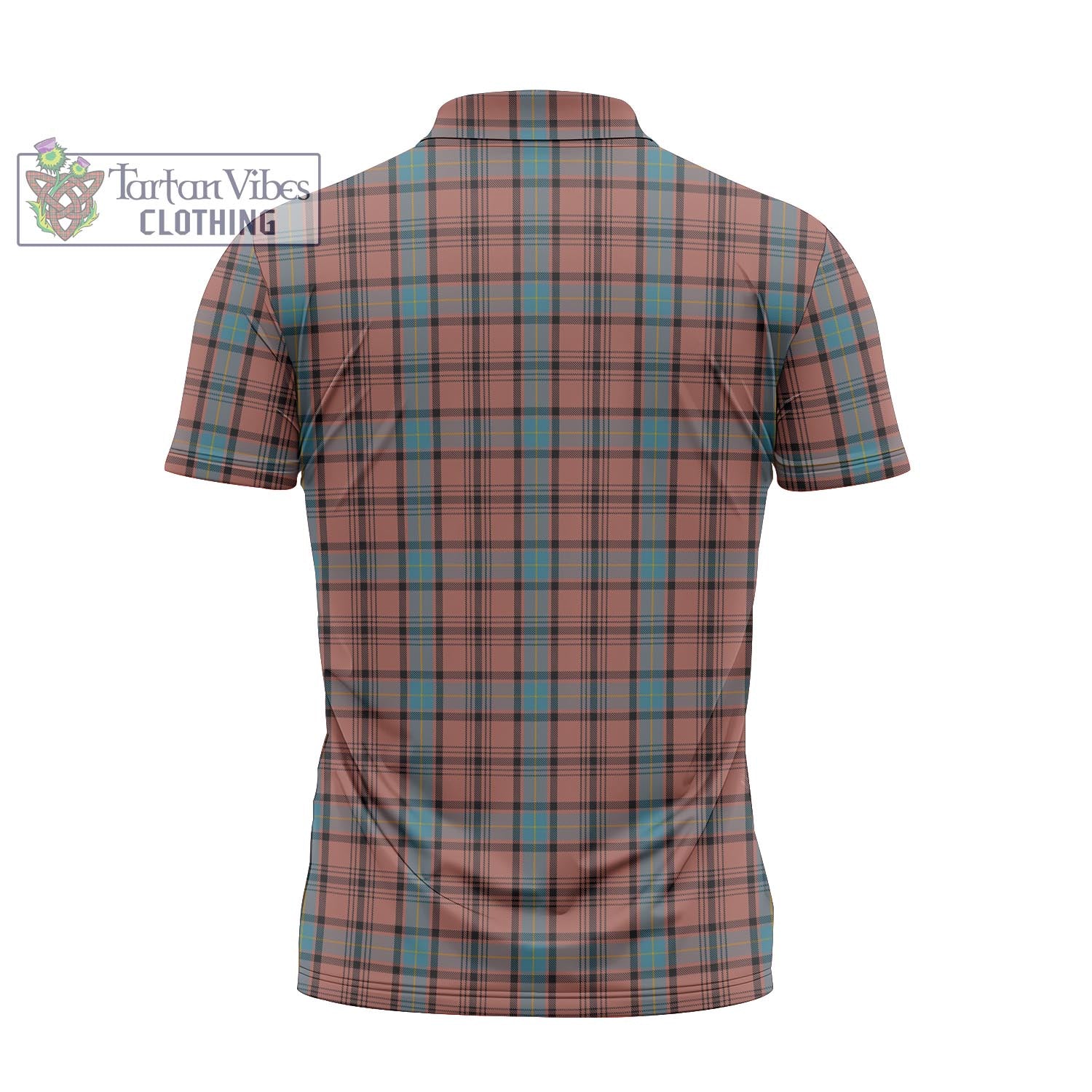 Tartan Vibes Clothing Hannay Dress Tartan Zipper Polo Shirt with Family Crest