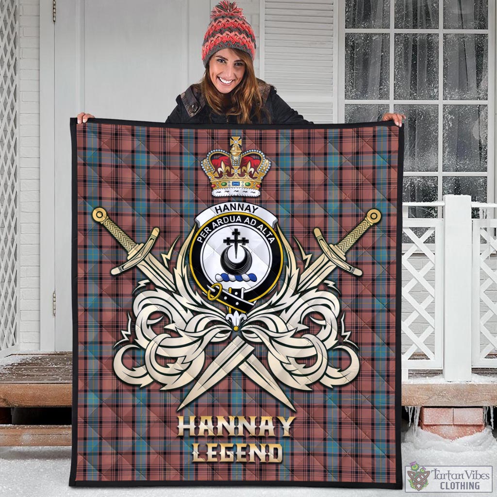 Tartan Vibes Clothing Hannay Dress Tartan Quilt with Clan Crest and the Golden Sword of Courageous Legacy