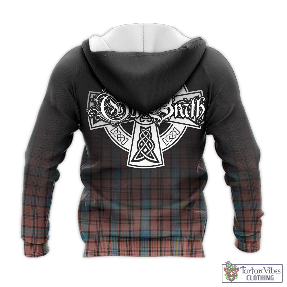 Tartan Vibes Clothing Hannay Dress Tartan Knitted Hoodie Featuring Alba Gu Brath Family Crest Celtic Inspired