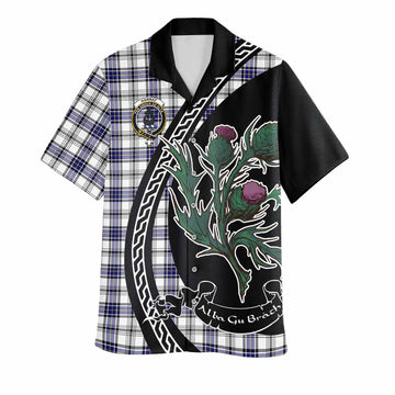 Hannay Family Crest Tartan Hawaiian Shirt Alba Thistle Inspired - Tartan Vibes Clothing