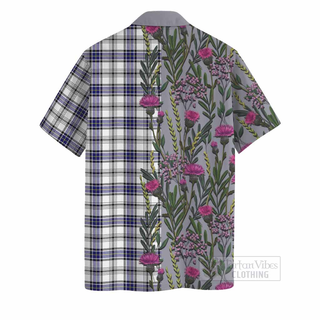 Hannay Family Crest Tartan Hawaiian Shirt Scottish Thistle Flower Pattern Half Style - Tartan Vibes Clothing