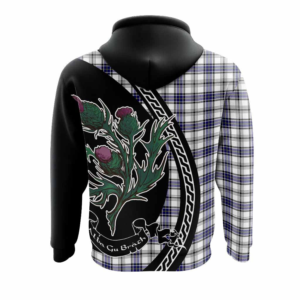Hannay Family Crest Tartan Hoodie Alba Thistle Inspired - Tartan Vibes Clothing