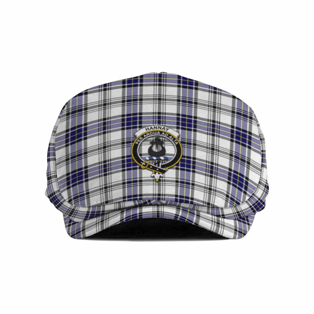 Hannay Family Crest Tartan Jeff Cap, Tartan Flat Cap