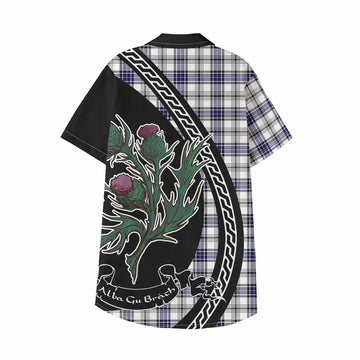 Hannay Family Crest Tartan Kid Hawaiian Shirt Alba Thistle Inspired - Tartan Vibes Clothing