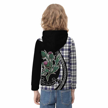 Hannay Family Crest Tartan Kid Hoodie Alba Thistle Inspired