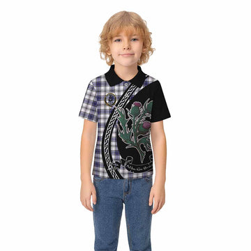 Hannay Family Crest Tartan Kid Polo Shirt Alba Thistle Inspired - Tartan Vibes Clothing