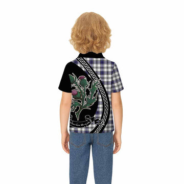 Hannay Family Crest Tartan Kid Polo Shirt Alba Thistle Inspired - Tartan Vibes Clothing