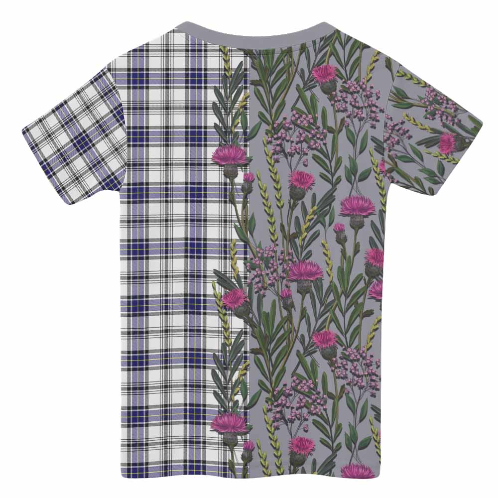 Hannay Family Crest Tartan Kid T-shirt Scottish Thistle Flower Pattern Half Style - Tartan Vibes Clothing