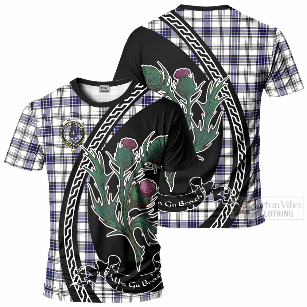 Hannay Family Crest Tartan T-Shirt Alba Thistle Inspired - Tartan Vibes Clothing
