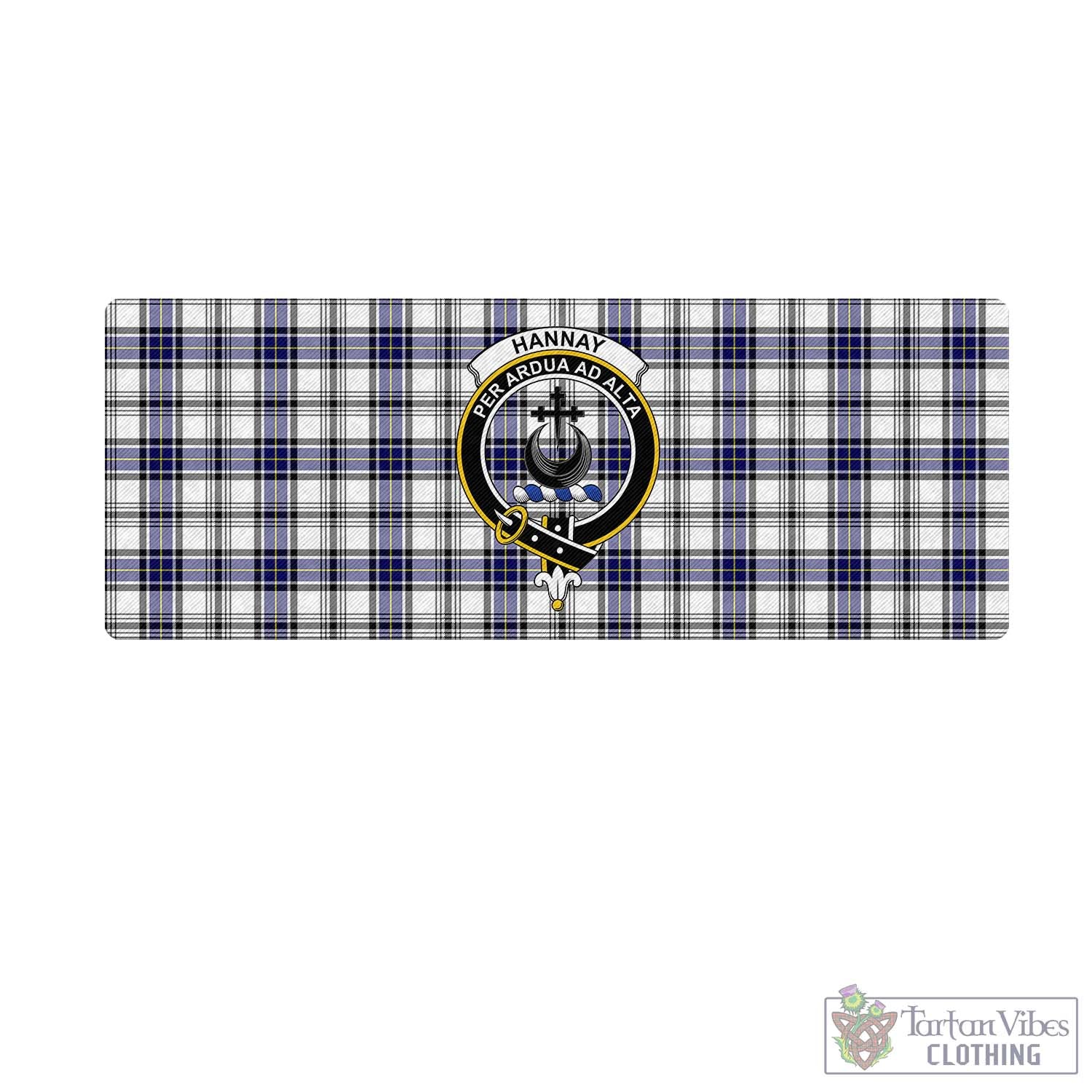 Tartan Vibes Clothing Hannay Modern Tartan Mouse Pad with Family Crest
