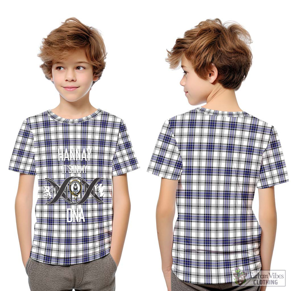 Hannay Tartan Kid T-Shirt with Family Crest DNA In Me Style Youth XL Size14 - Tartanvibesclothing Shop
