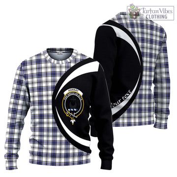 Hannay Tartan Ugly Sweater with Family Crest Circle Style Unisex - Tartan Vibes Clothing