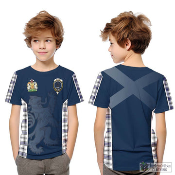 Hannay Tartan Kid T-Shirt with Family Crest and Lion Rampant Vibes Sport Style Youth XL Size14 - Tartan Vibes Clothing