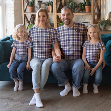 Hannay Modern Tartan T-Shirt with Family Crest