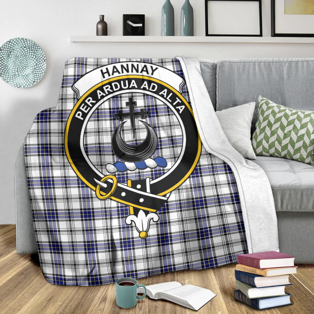 hannay-modern-tartab-blanket-with-family-crest