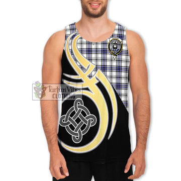 Hannay Tartan Men's Tank Top with Family Crest and Celtic Symbol Style Men - Tartan Vibes Clothing